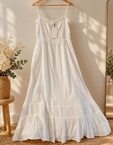 Zara weißes maxi kleid l - zara,
