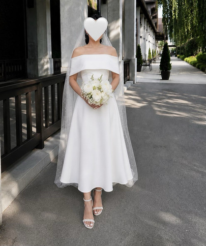 Elegantes weißes brautkleid - elegantes,