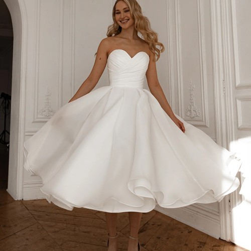 Gerafftes kurz organza - kurz,